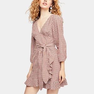 Free People Gingham Checkered Fargo Dress
